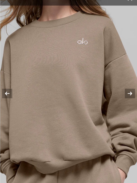 ALO Yoga Tops - ALO Yoga Taupe Crewneck Sweatshirt